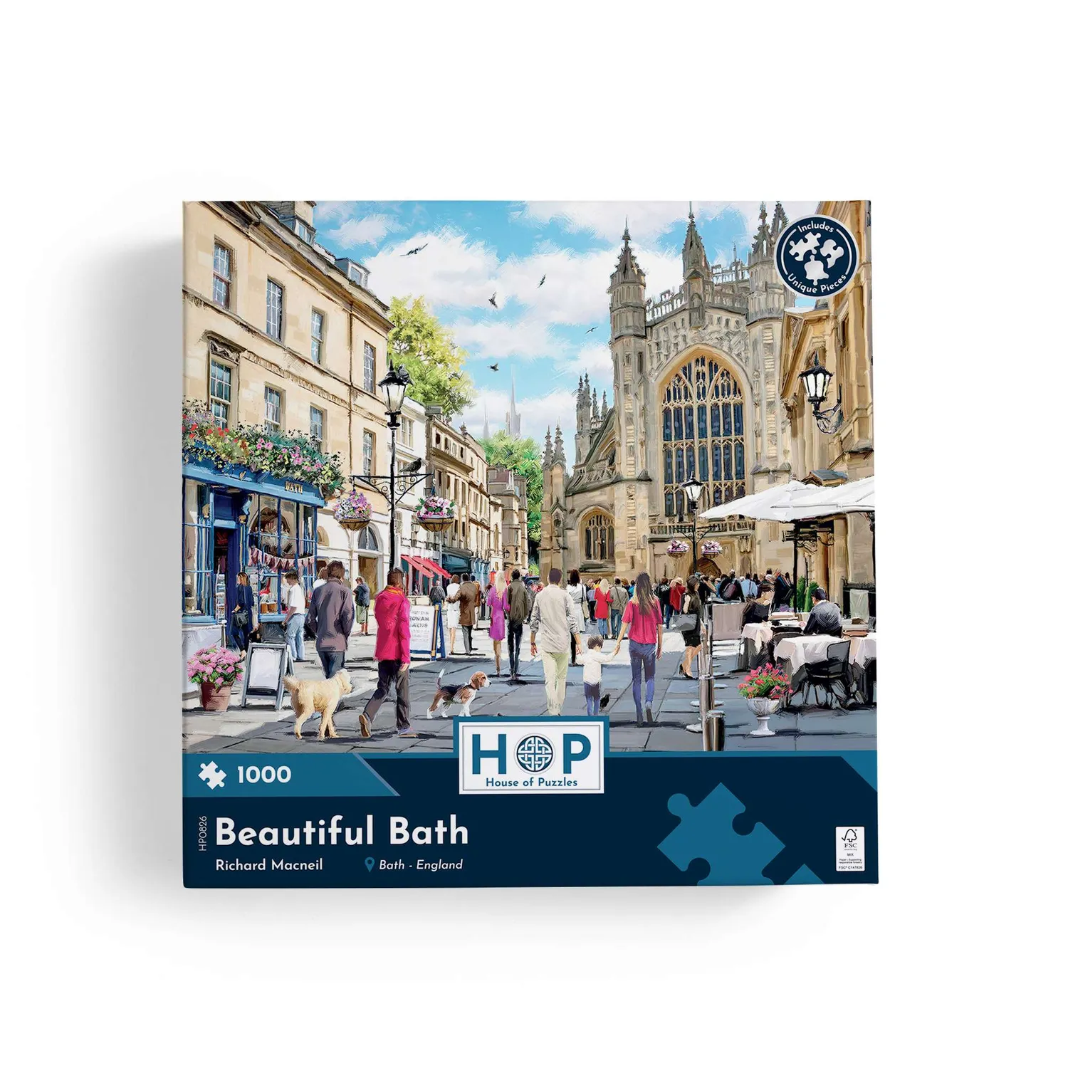 House of Puzzle Beautiful Bath puslespil 1000 brikker bymotiv