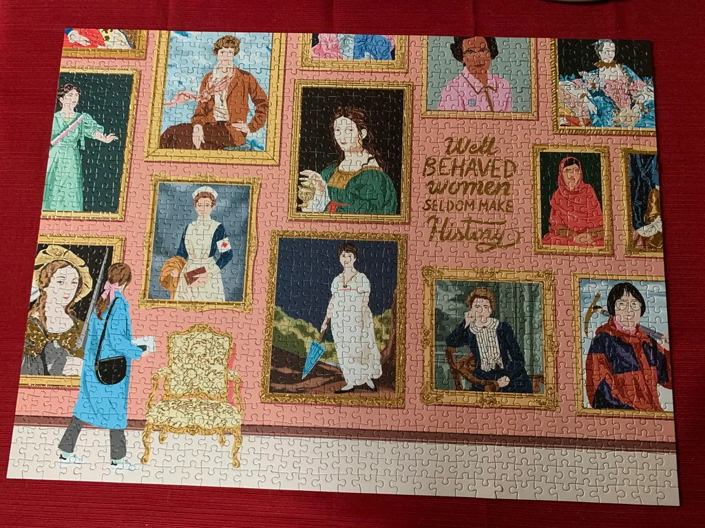 Galison Herstory Museum 1000 puslespil guld folie