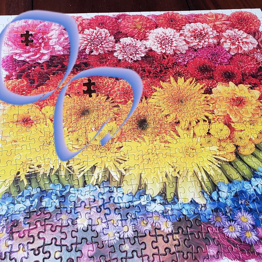 Good Puzzle Co. Rainbow Summer Flowers puslespil 500 brikker blomster