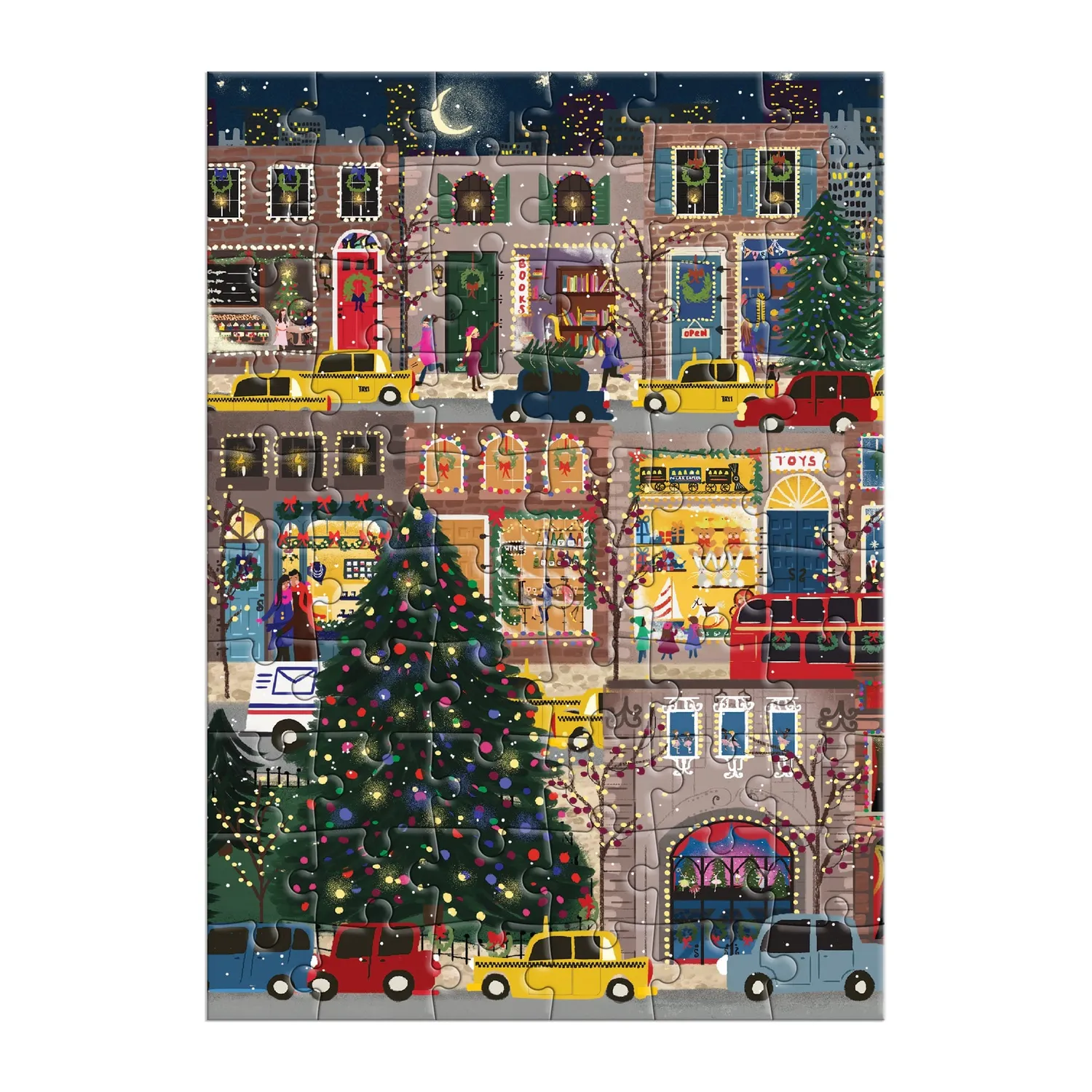 Good Puzzle Co. Winter Lights puslespil julekort 60 brikker