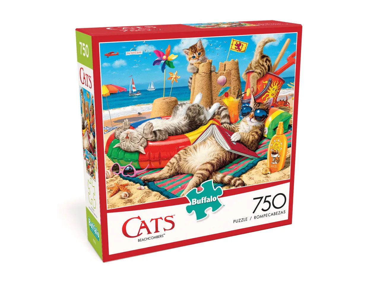 Buffalo Games Cats Beachcombers puslespil 750 brikker katte