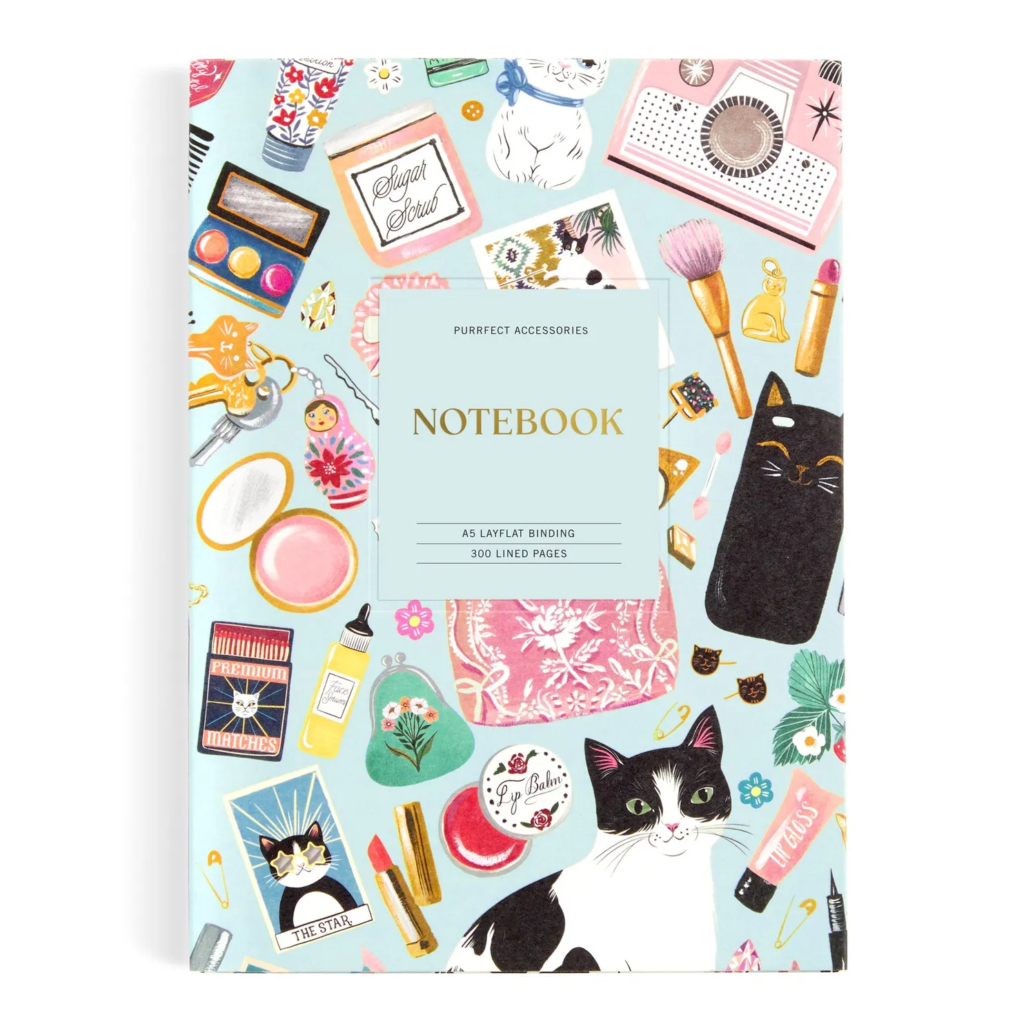 Galison Purrfect Accessories notesbog A5 300 sider kat