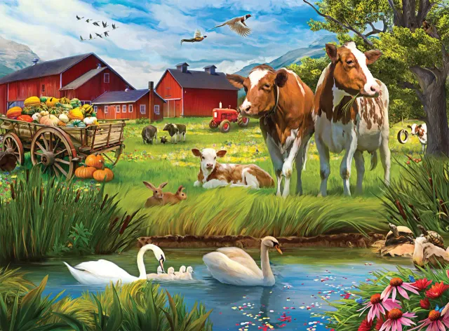 Buffalo Games Country Life Fall at the Farm puslespil 1000 brikker gård
