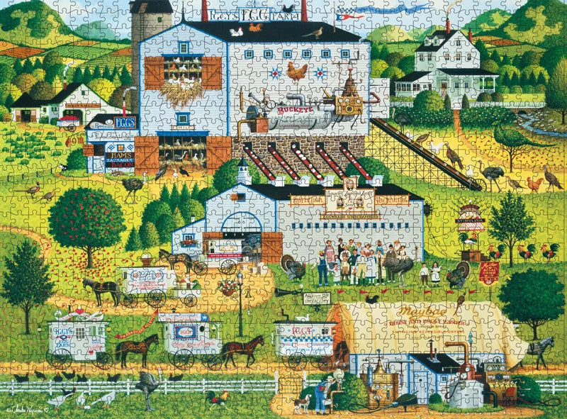 Buffalo Games Charles Wysocki Sunny Side Up puslespil 1000 brikker gård