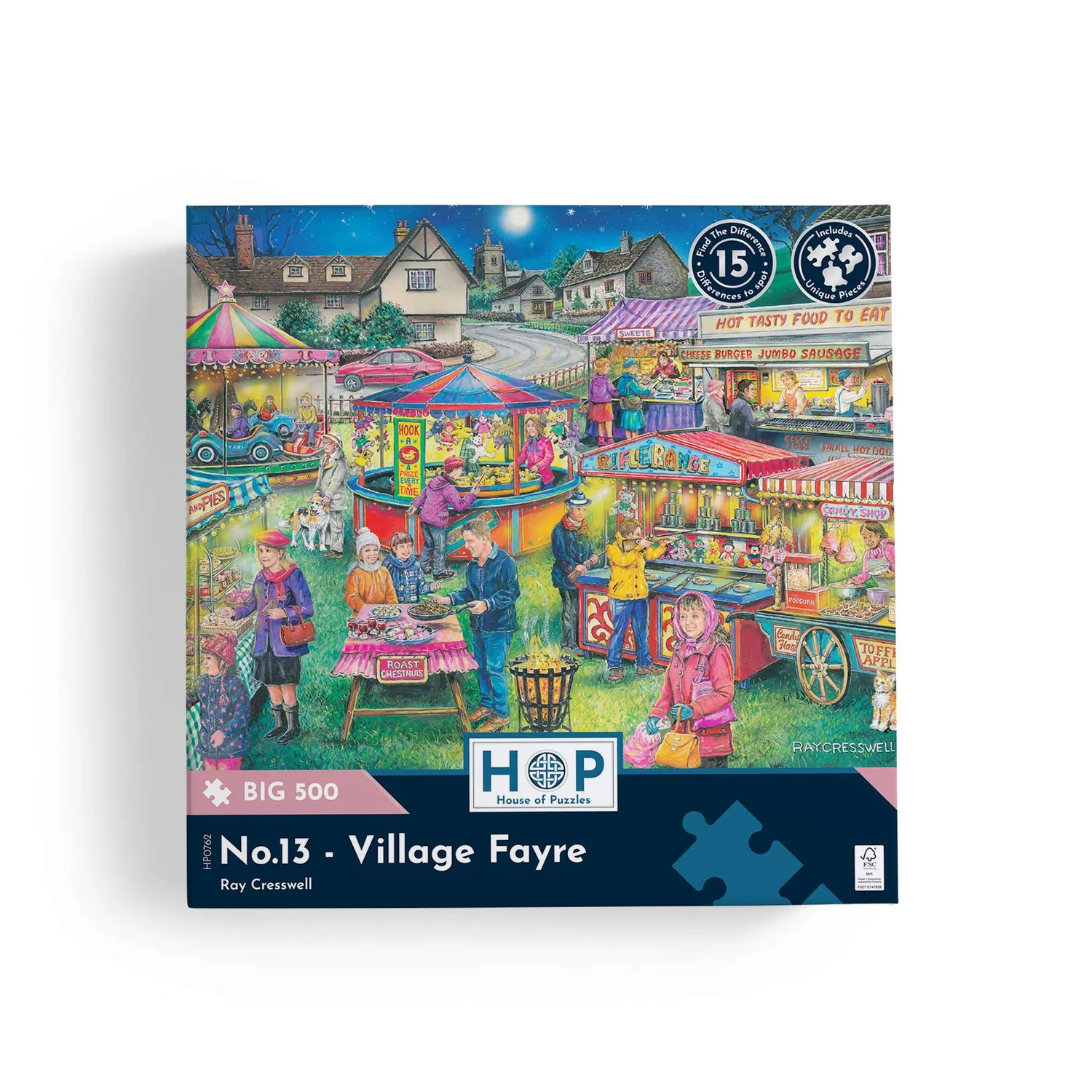 House of Puzzle Find the Difference Village Fayre BIG 500 puslespil