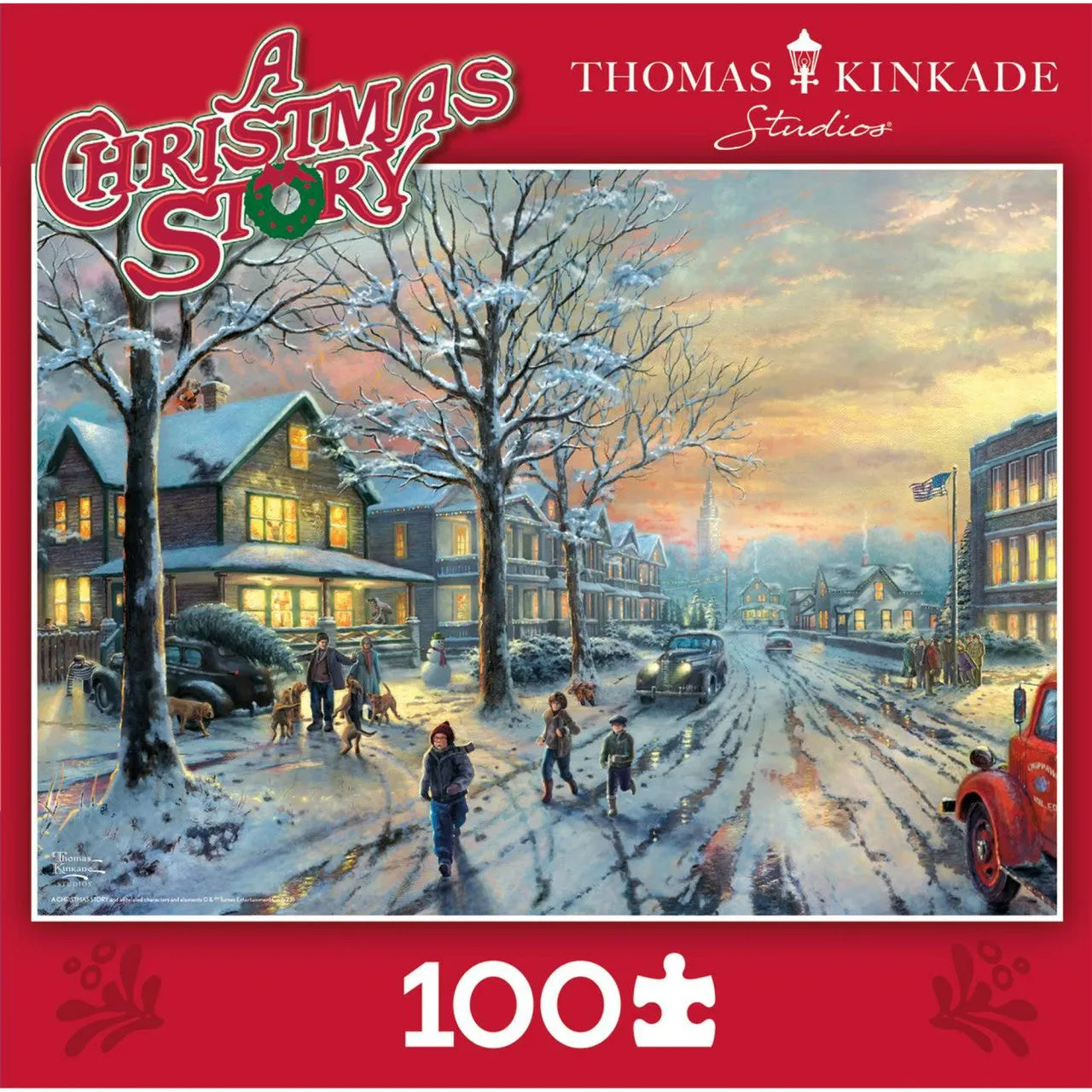 Ceaco Thomas Kinkade A Christmas Story puslespil 100 brikker jul