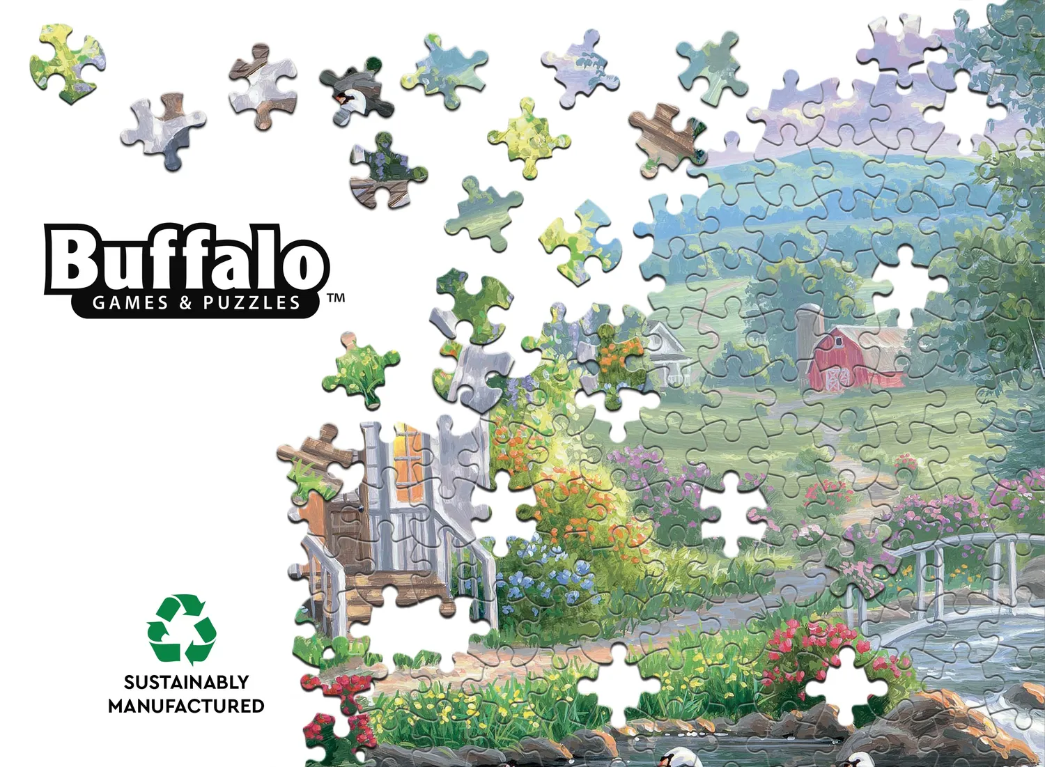 Buffalo Games Abraham Hunter Joyful Chapel puslespil 1000 brikker kirke