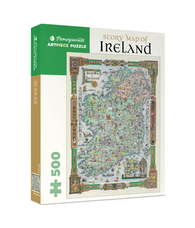 Pomegranate Story Map Ireland puslespil 500 brikker kort