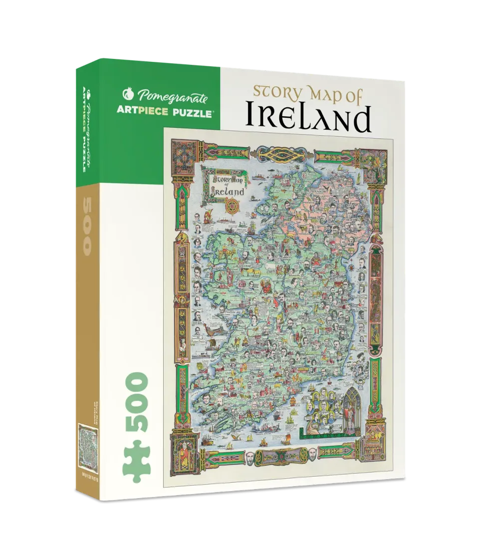 Pomegranate Story Map Ireland puslespil 500 brikker kort