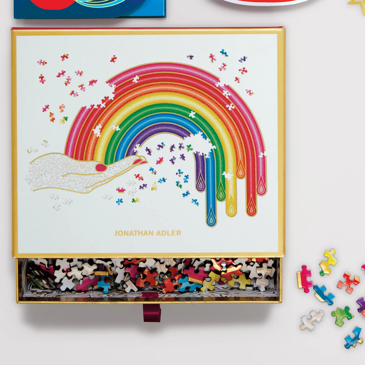 Galison Jonathan Adler Rainbow Hand puslespil 750 brikker formet