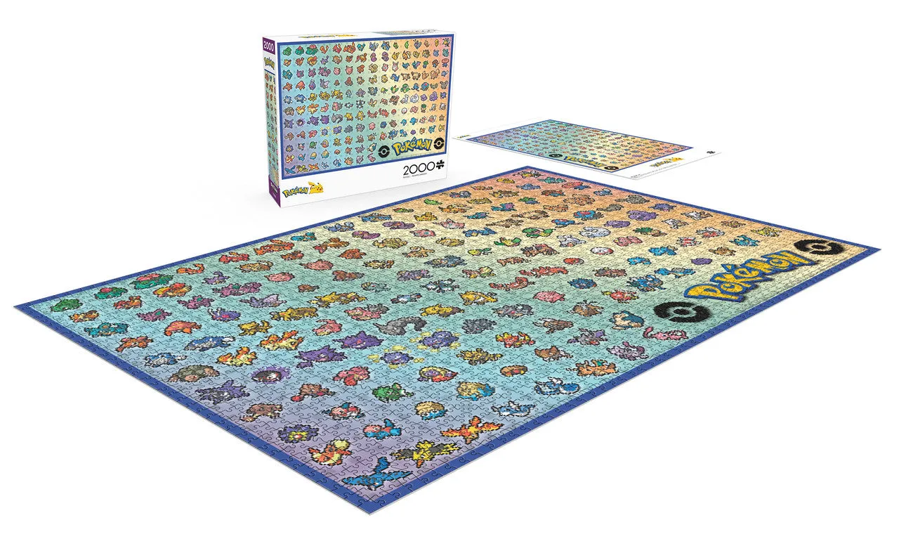 Buffalo Games Pokemon Retro Pixel Chart puslespil 2000 brikker 151