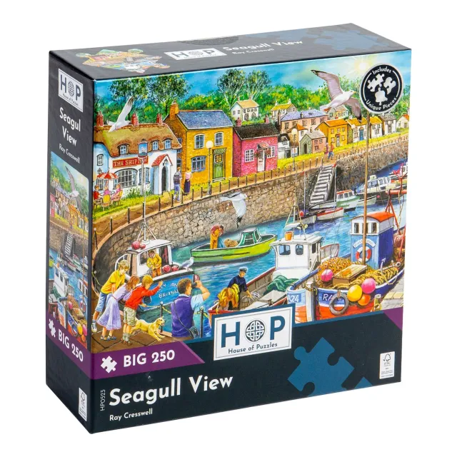 House of Puzzles Seagull View puslespil BIG 250 kyst XL