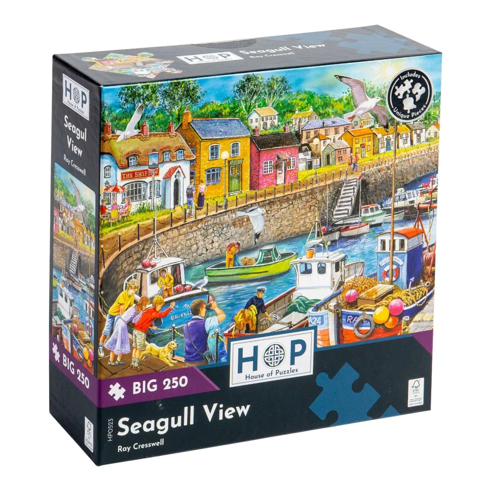 House of Puzzles Seagull View puslespil BIG 250 kyst XL