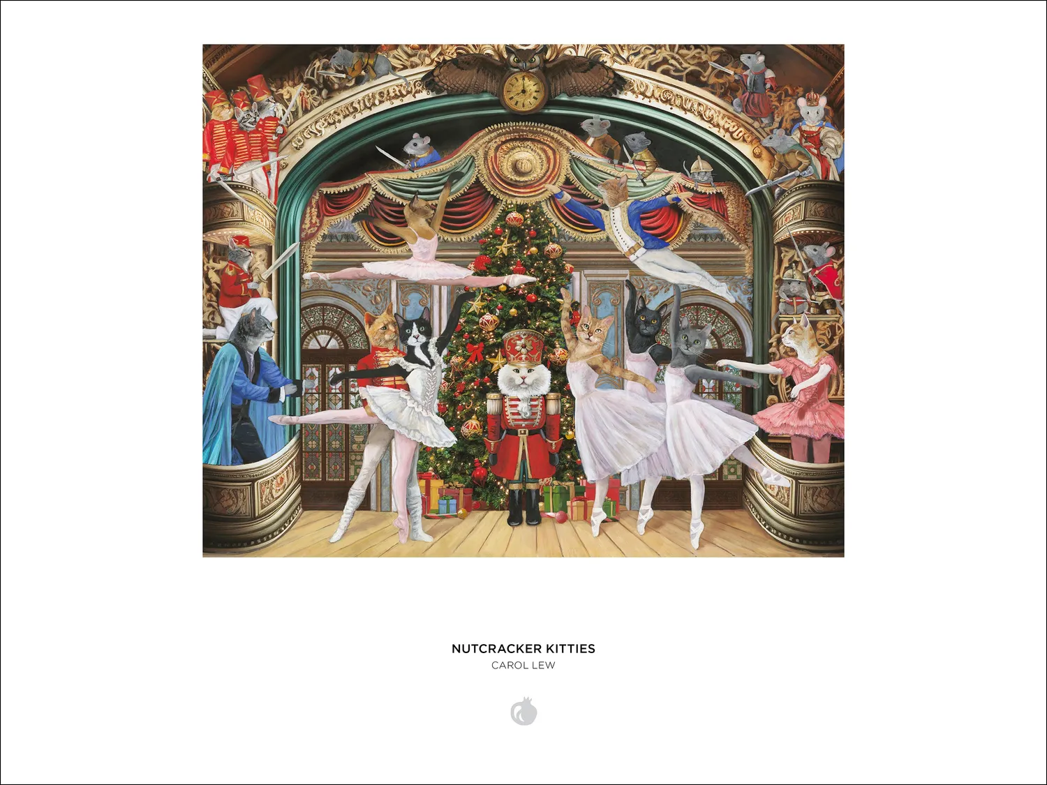 Pomegranate Carol Lew Nutcracker Kitties puslespil 1000 jul