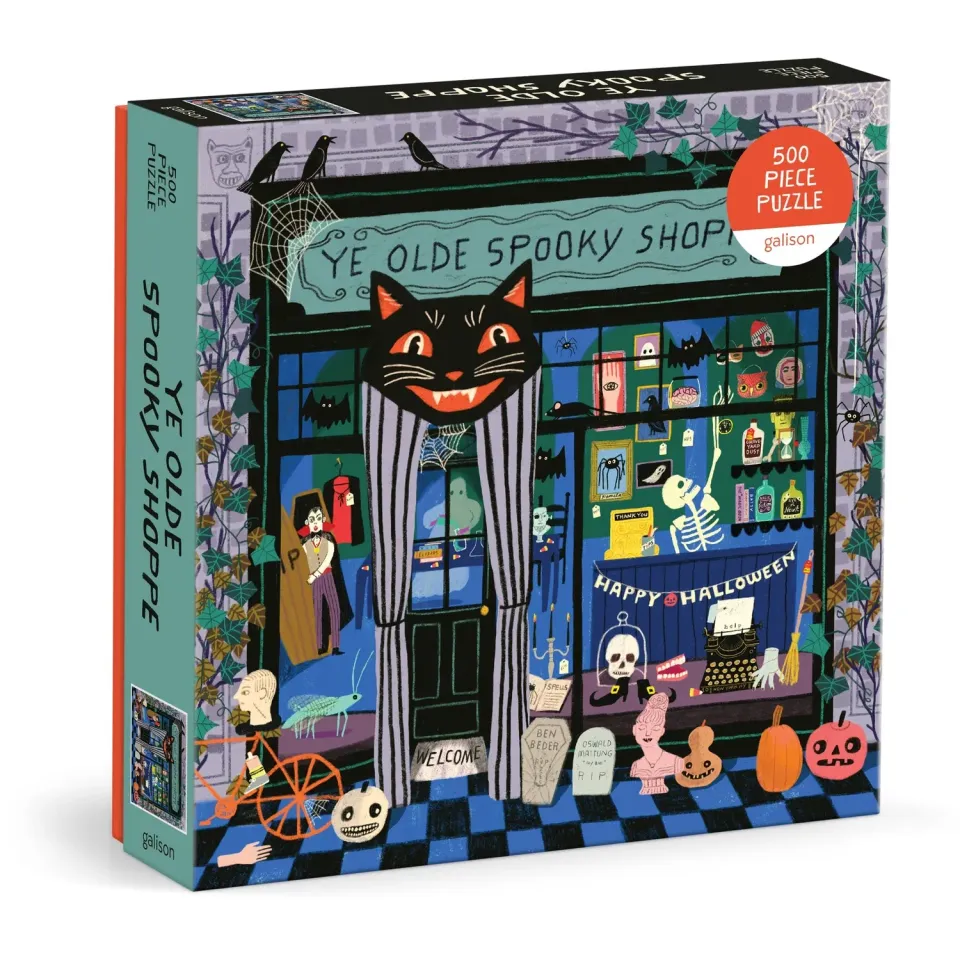 Galison Anne Bentley Ye Olde Spooky Shoppe puslespil 500 brikker halloween