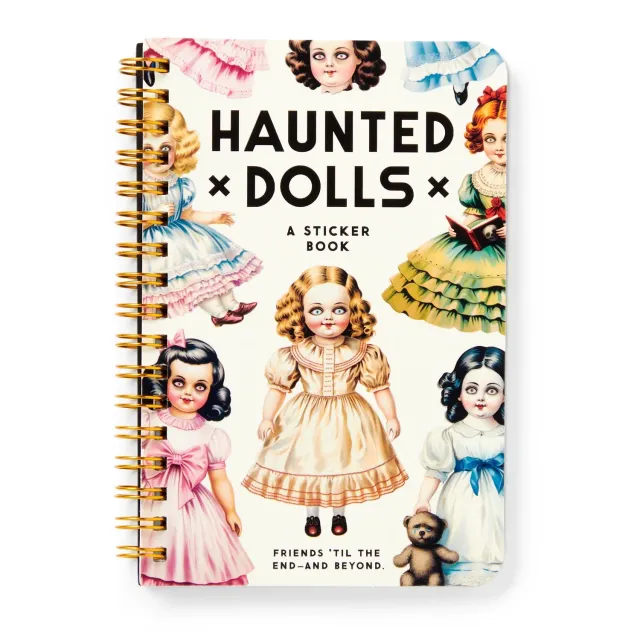 Galison Haunted Dolls klistermærkebog halloween
