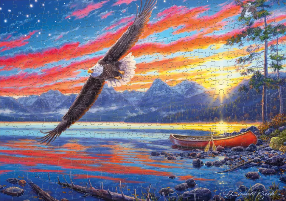 Buffalo Games Americana Star-Spangled Sunset puslespil 500 brikker