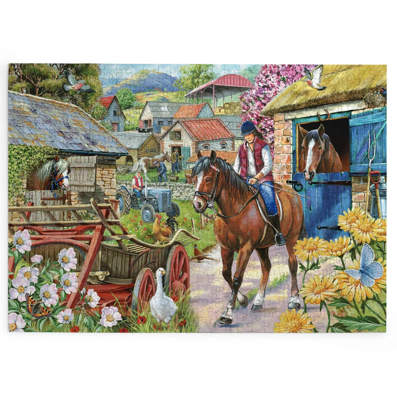 House of Puzzles Big 500 puslespil Stepping Out 500 brikker bondegård