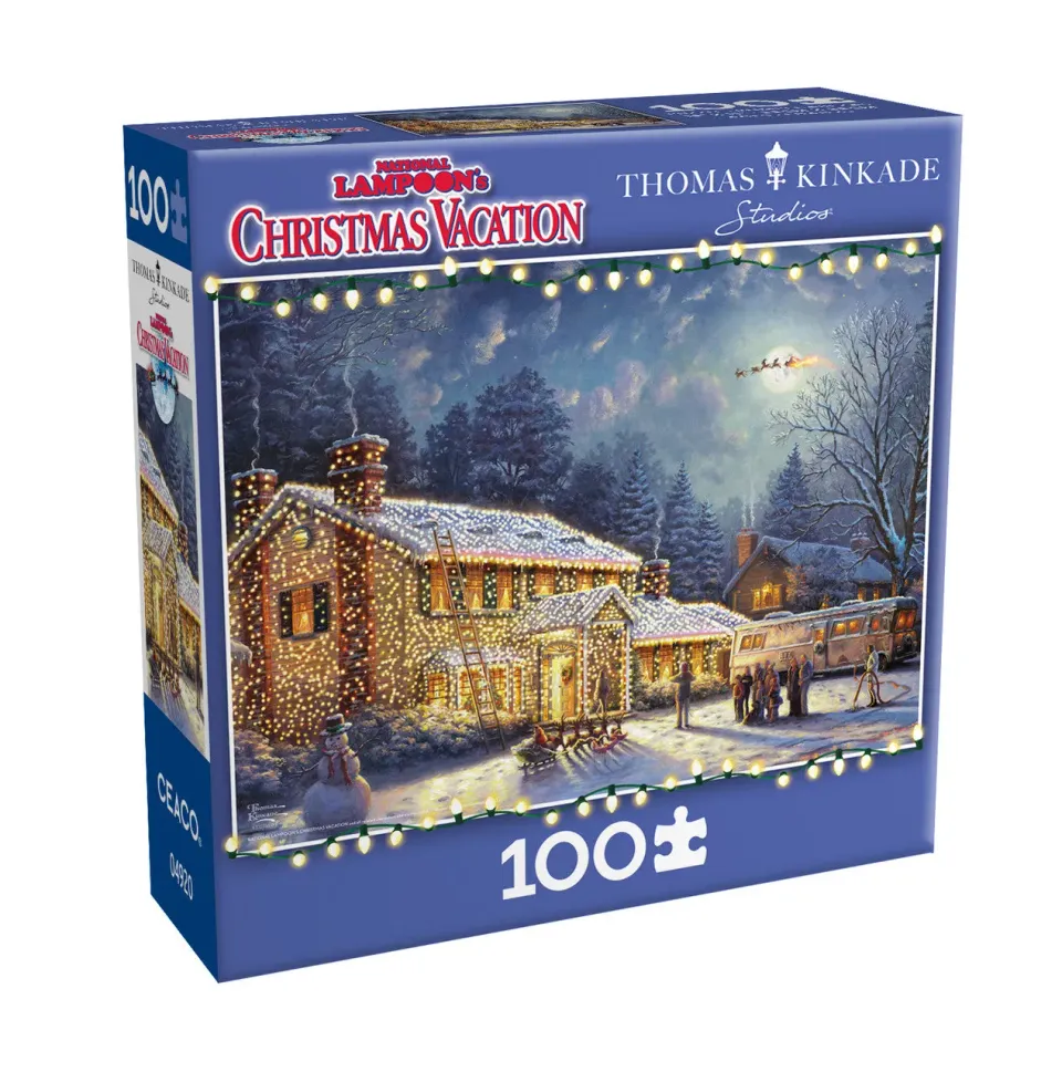 Ceaco Thomas Kinkade Christmas Vacation V2 puslespil 100 brikker jul