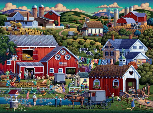 Buffalo Games Eric Dowdle Amish Country puslespil 1000 brikker land