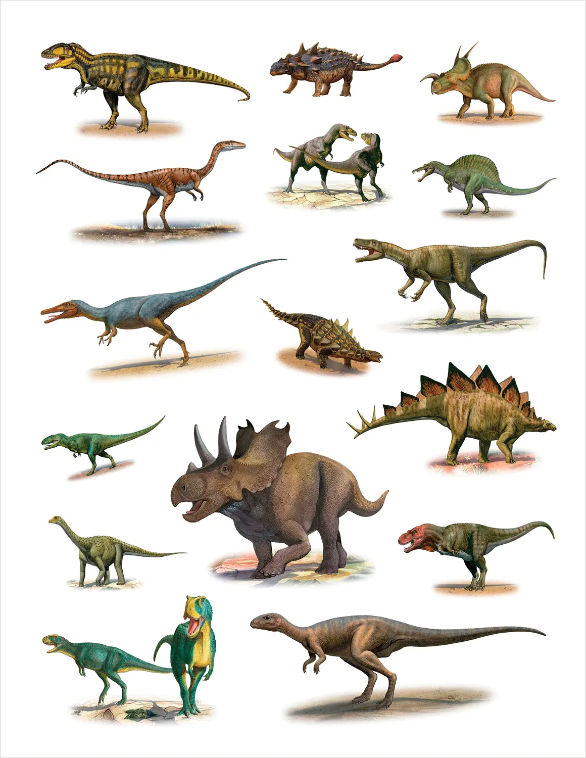 Pomegranate Dinosaurs klistermærkebog Krasovskiy