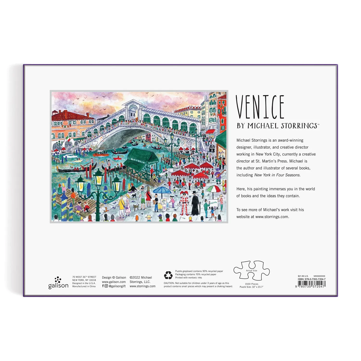 Good Puzzle Co. Venice puslespil 1500 brikker Rialtobroen