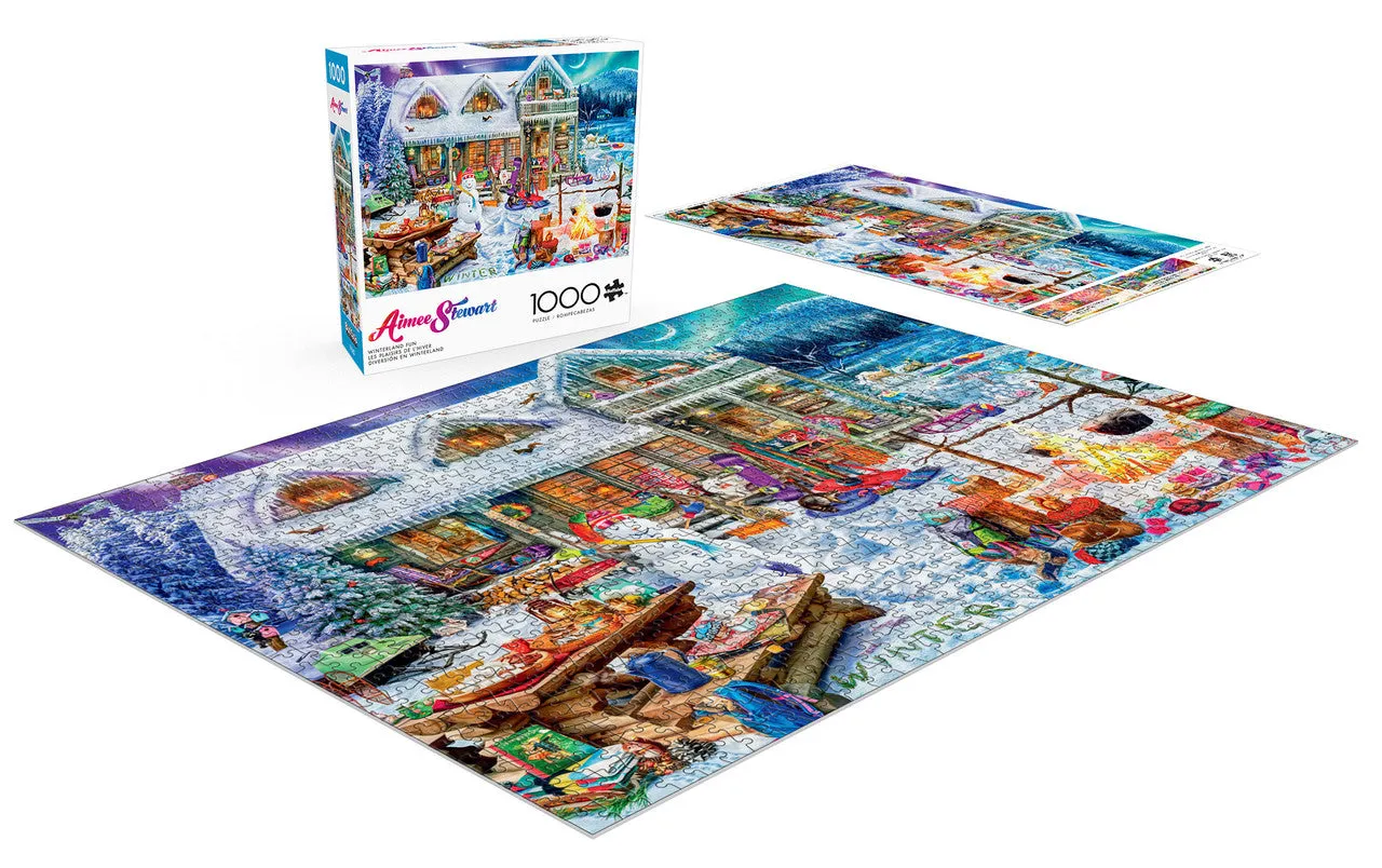 Buffalo Games Winterland Fun puslespil 1000 brikker vinter