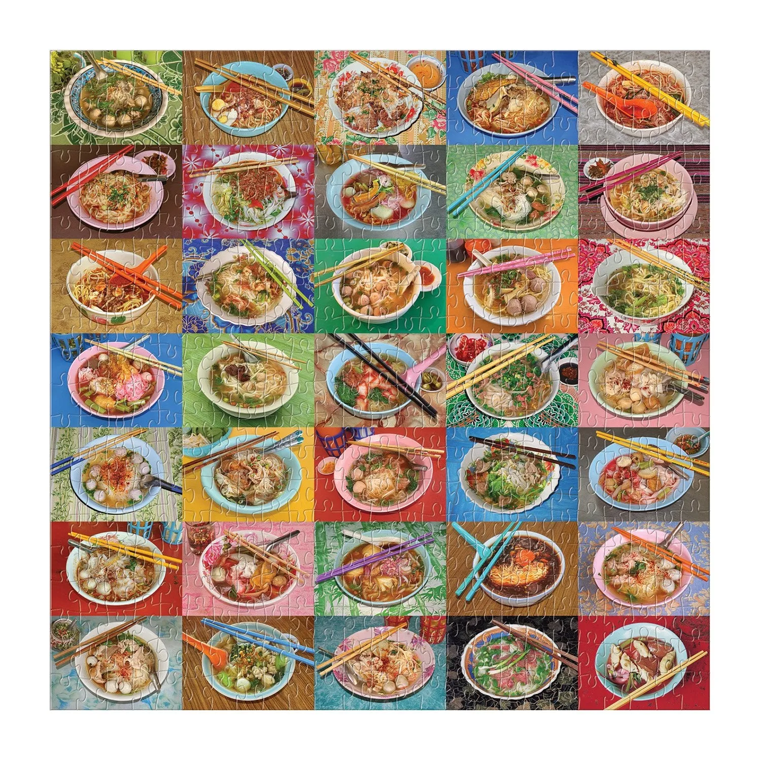 Galison Troy Litten Noodles for Lunch puslespil 500 brikker mad
