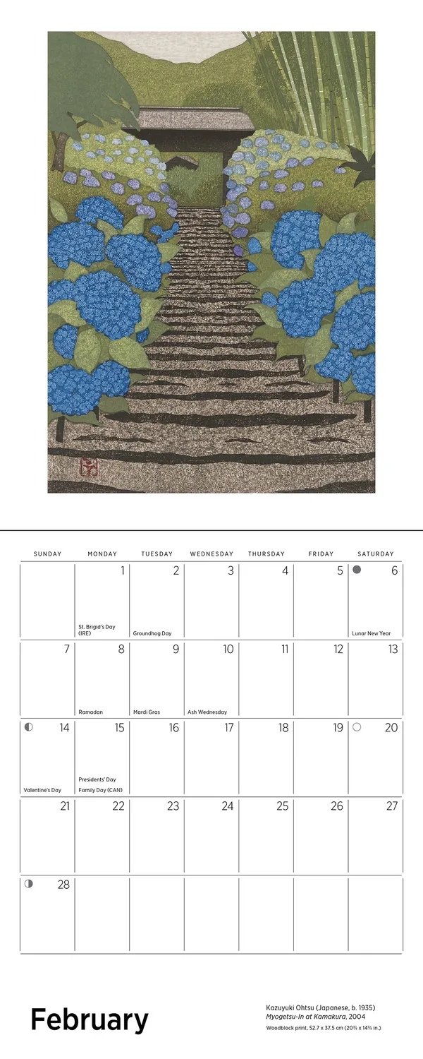 Pomegranate Serenity Ohtsu 2027 minivægkalender japansk