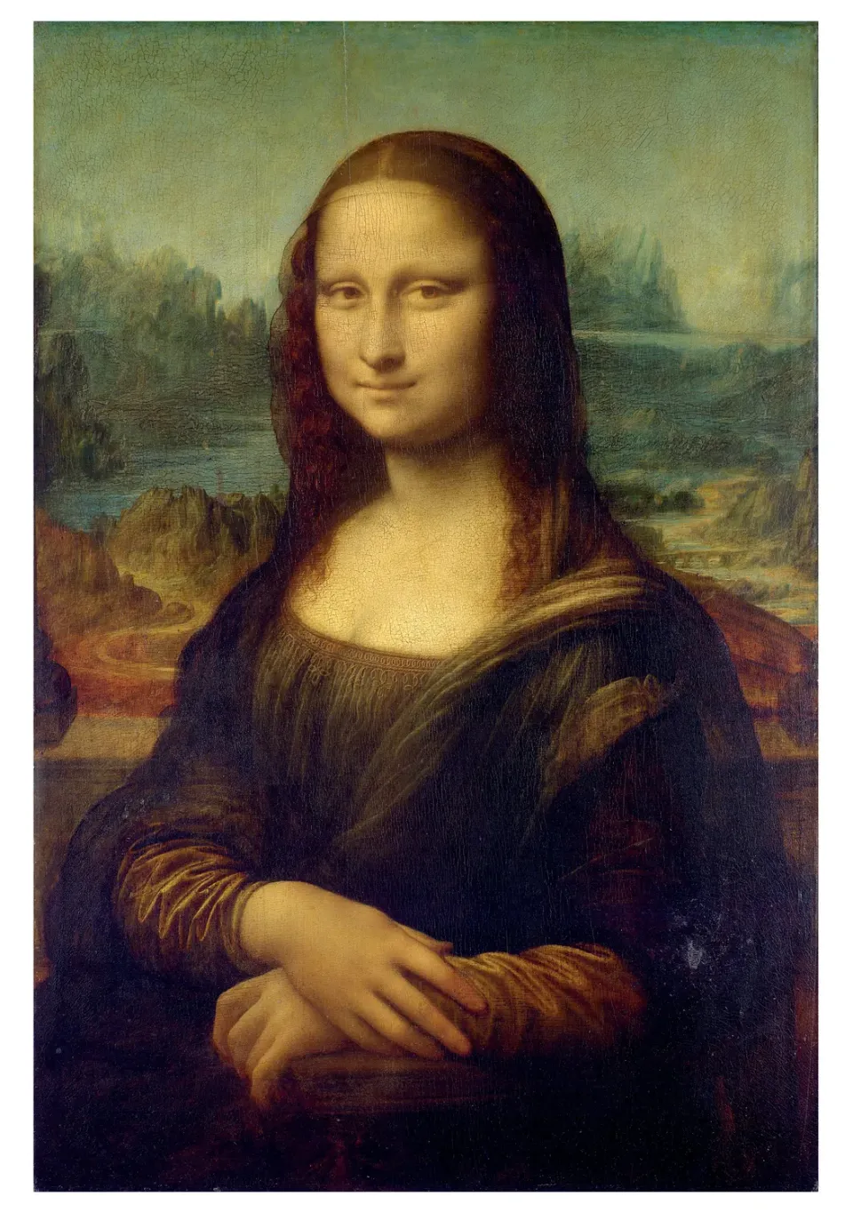 Pomegranate Leonardo da Vinci Mona Lisa kort blankt