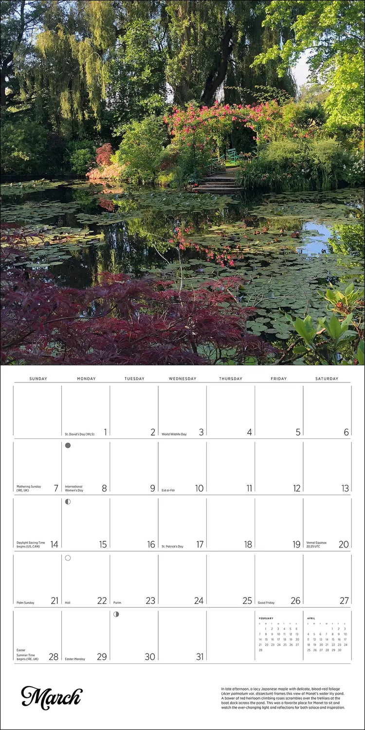 Pomegranate Monet's Passion Giverny 2027 vægkalender have