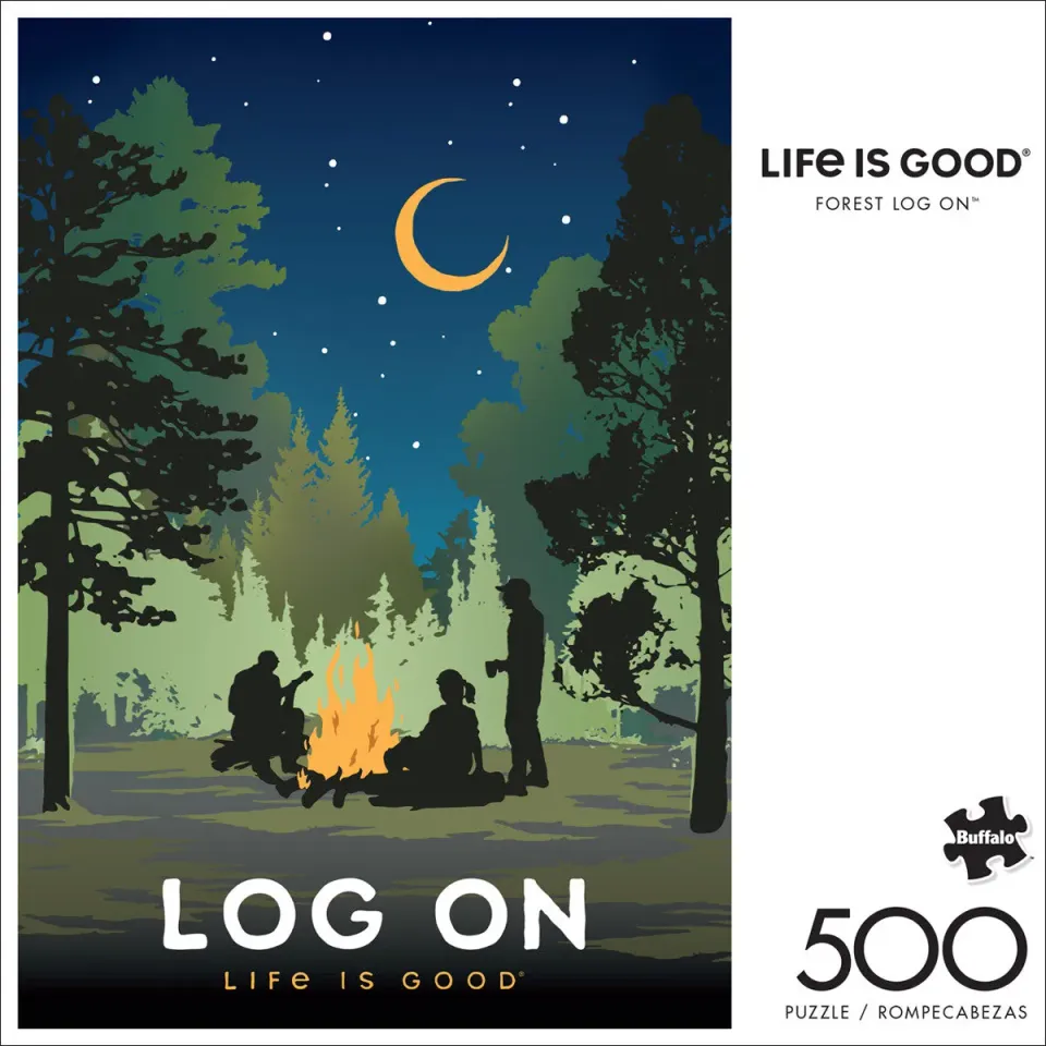Buffalo Games Life Is Good Forest Log On puslespil 500 brikker nat