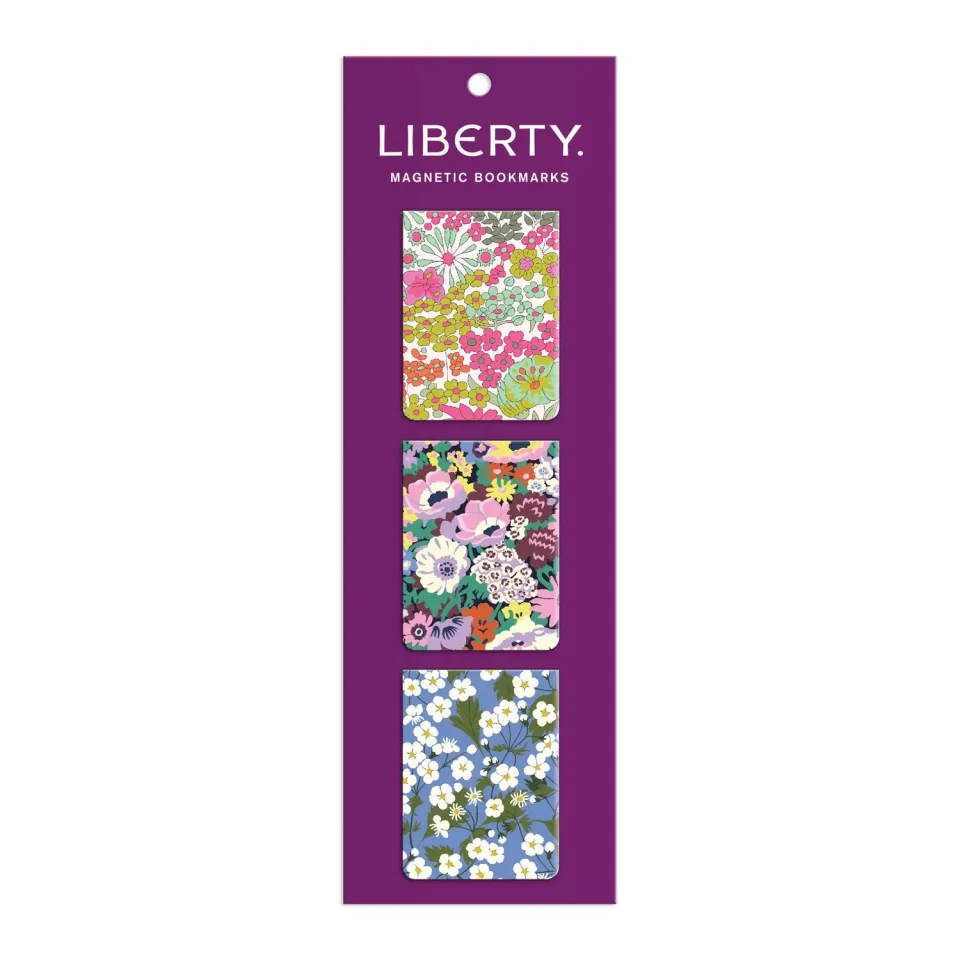 Liberty magnetiske bogmærker 3 stk blomster