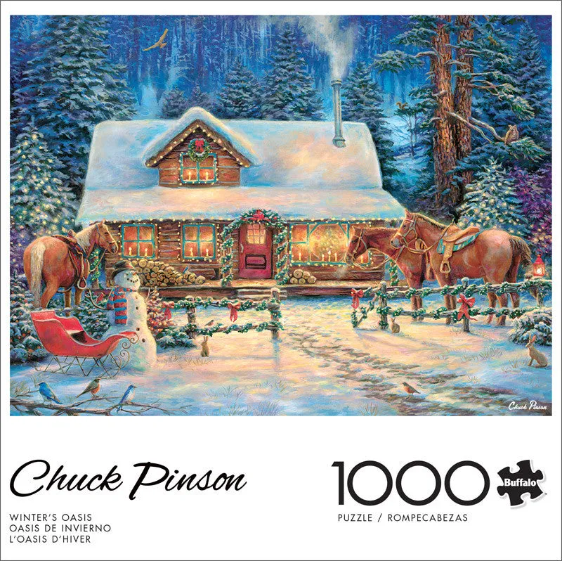 Buffalo Games Escapes Winter's Oasis puslespil 1000 brikker vinter