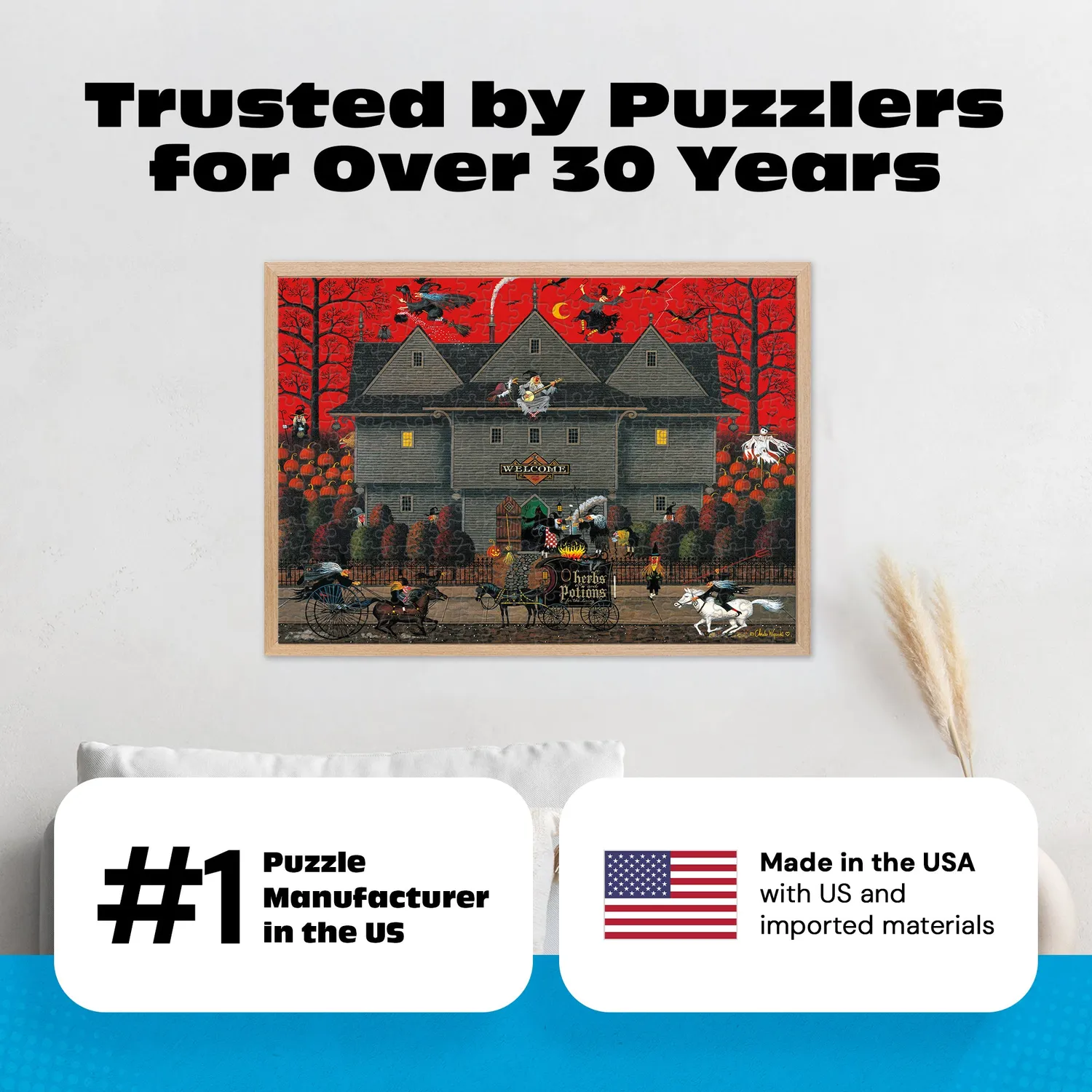 Buffalo Games Wysocki Witch's Brew puslespil 300 brikker Halloween
