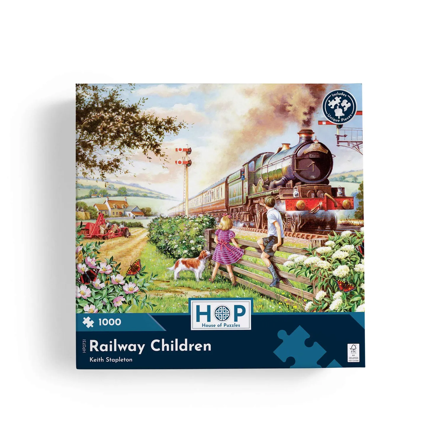 House of Puzzle Railway Children puslespil 1000 brikker tog