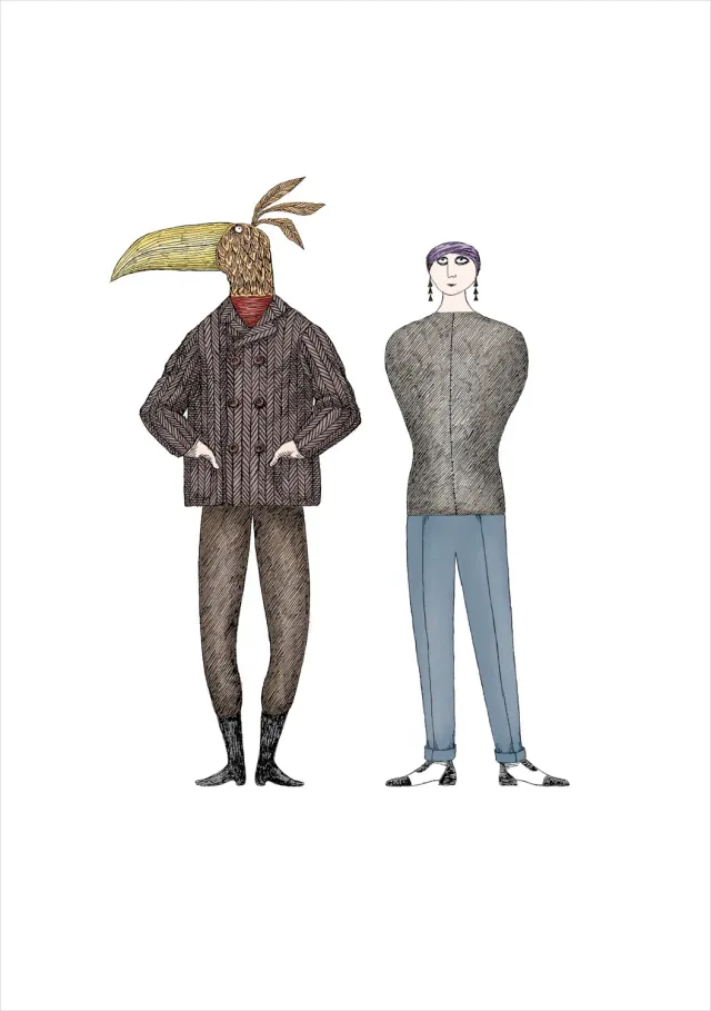 Pomegranate Edward Gorey Mélange Funeste fødselsdagskort