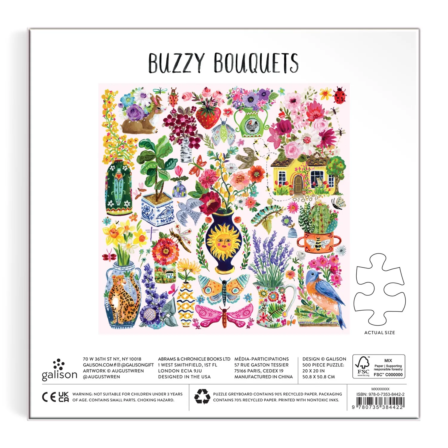 Good Puzzle Co. Buzzy Bouquets puslespil 500 brikker blomster