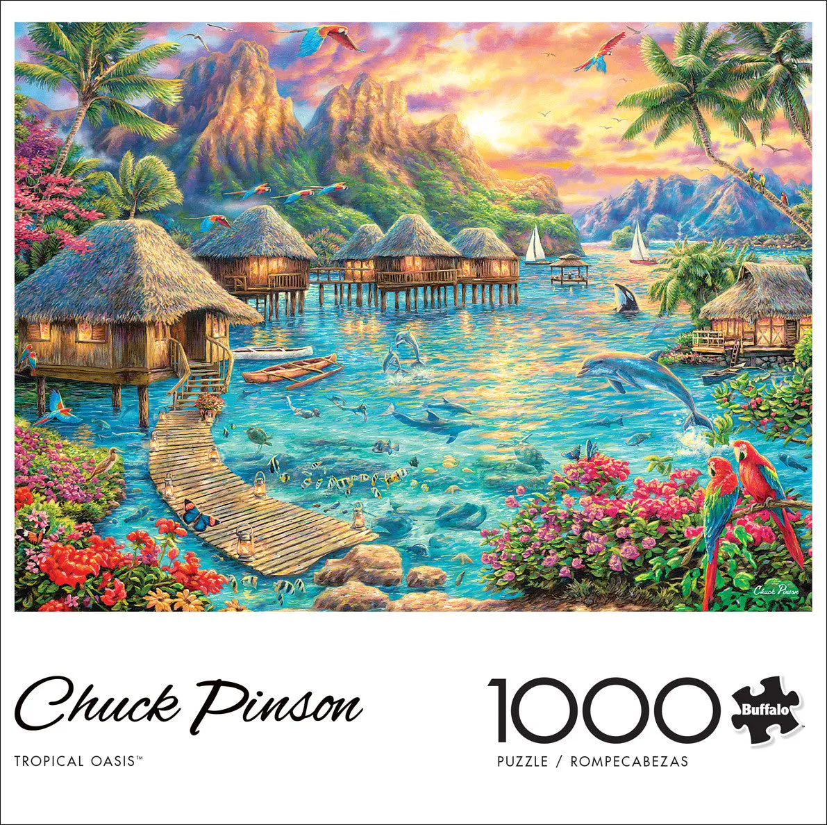 Buffalo Games Escapes Tropical Oasis puslespil 1000 brikker tropisk