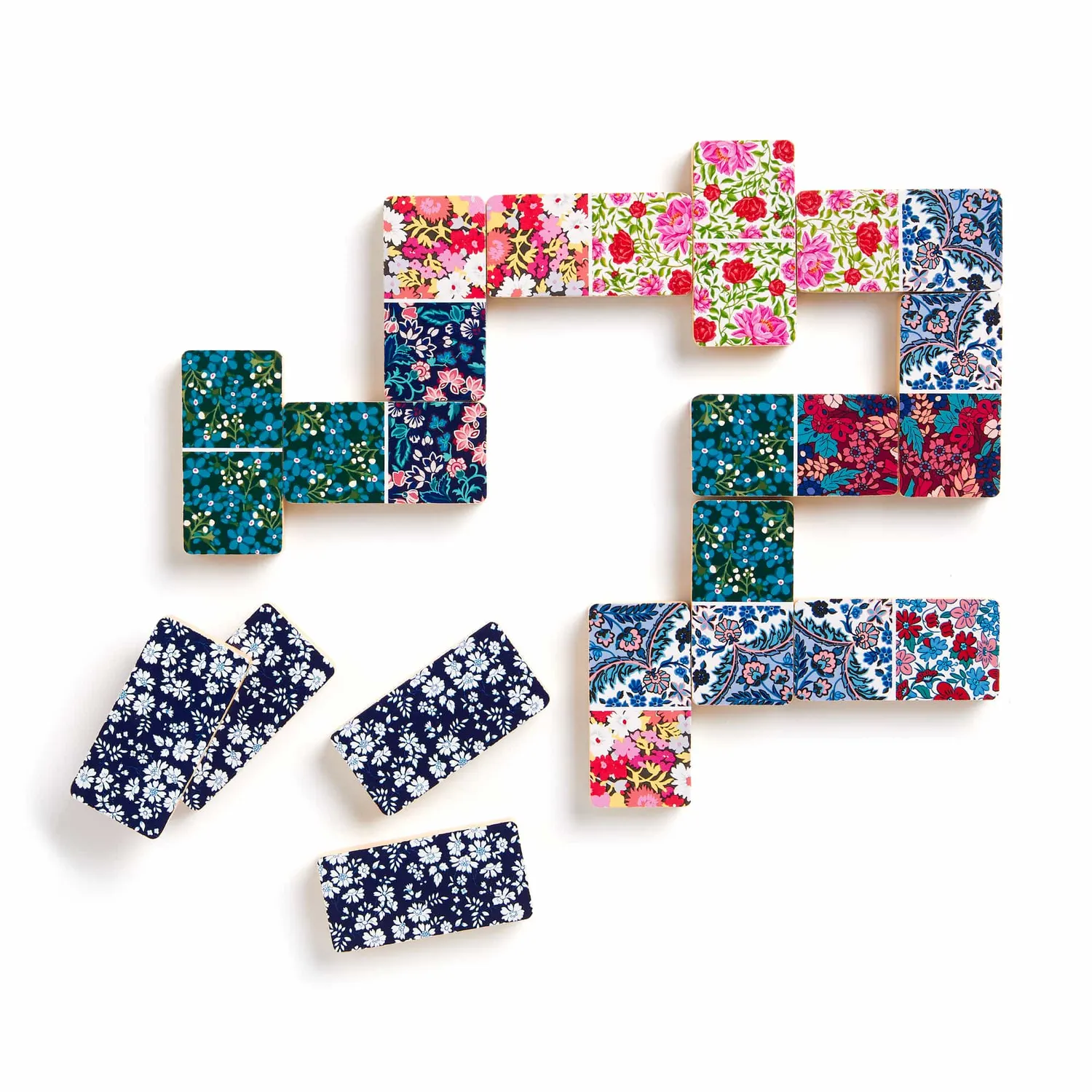Liberty Floral dominospil træ 28 brikker blomster