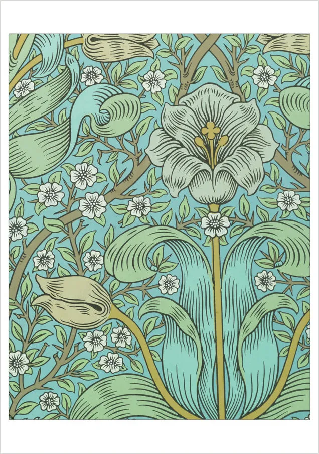 Pomegranate William Morris Arts Crafts kortmappe blomster