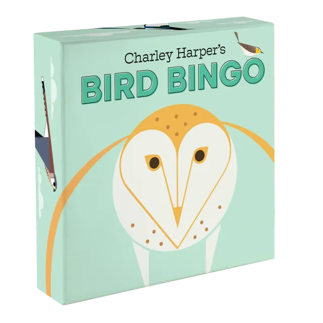 Pomegranate Charley Harper Bird Bingo brætspil 64 fugle