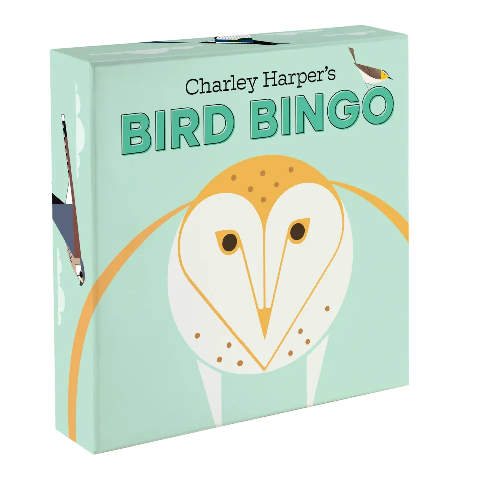 Pomegranate Charley Harper Bird Bingo brætspil 64 fugle
