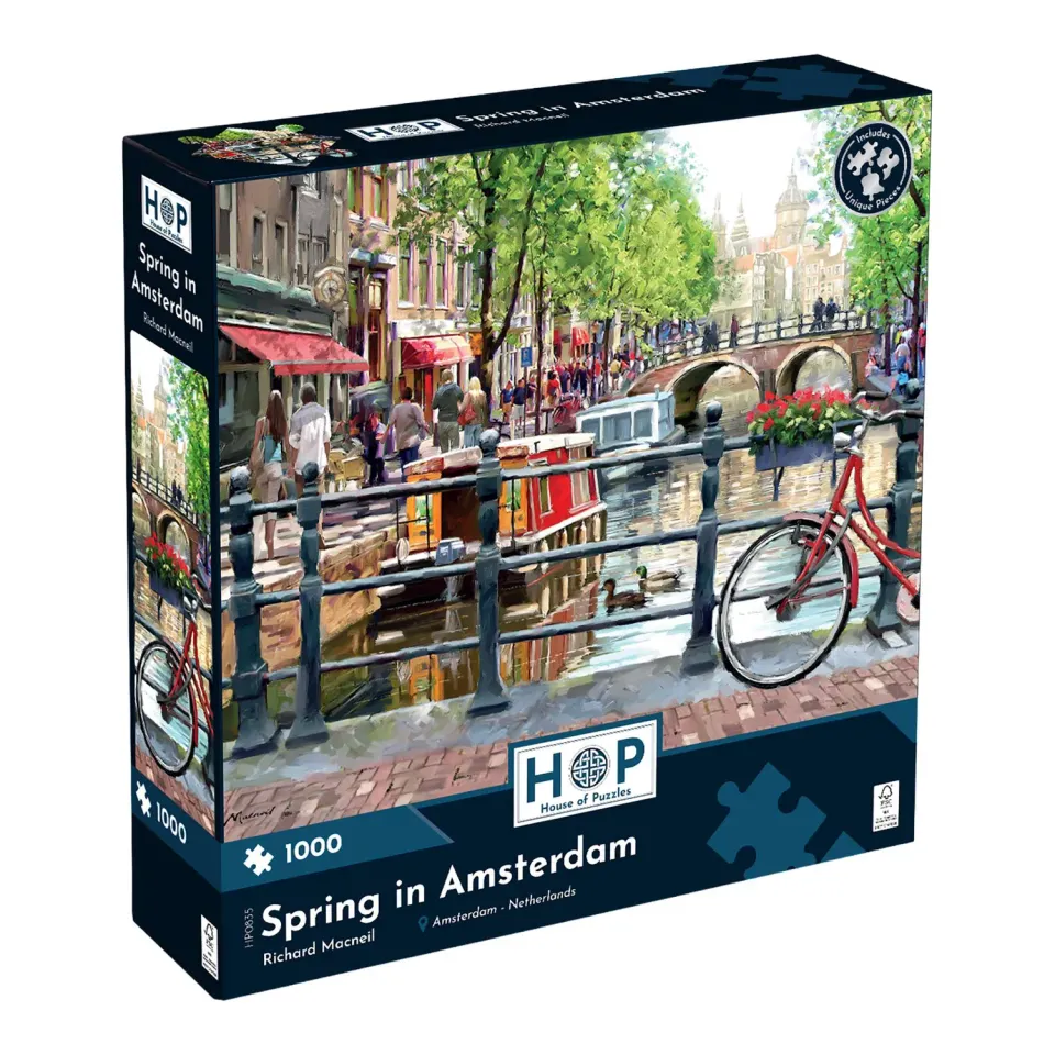 House of Puzzles Spring in Amsterdam puslespil 1000 brikker