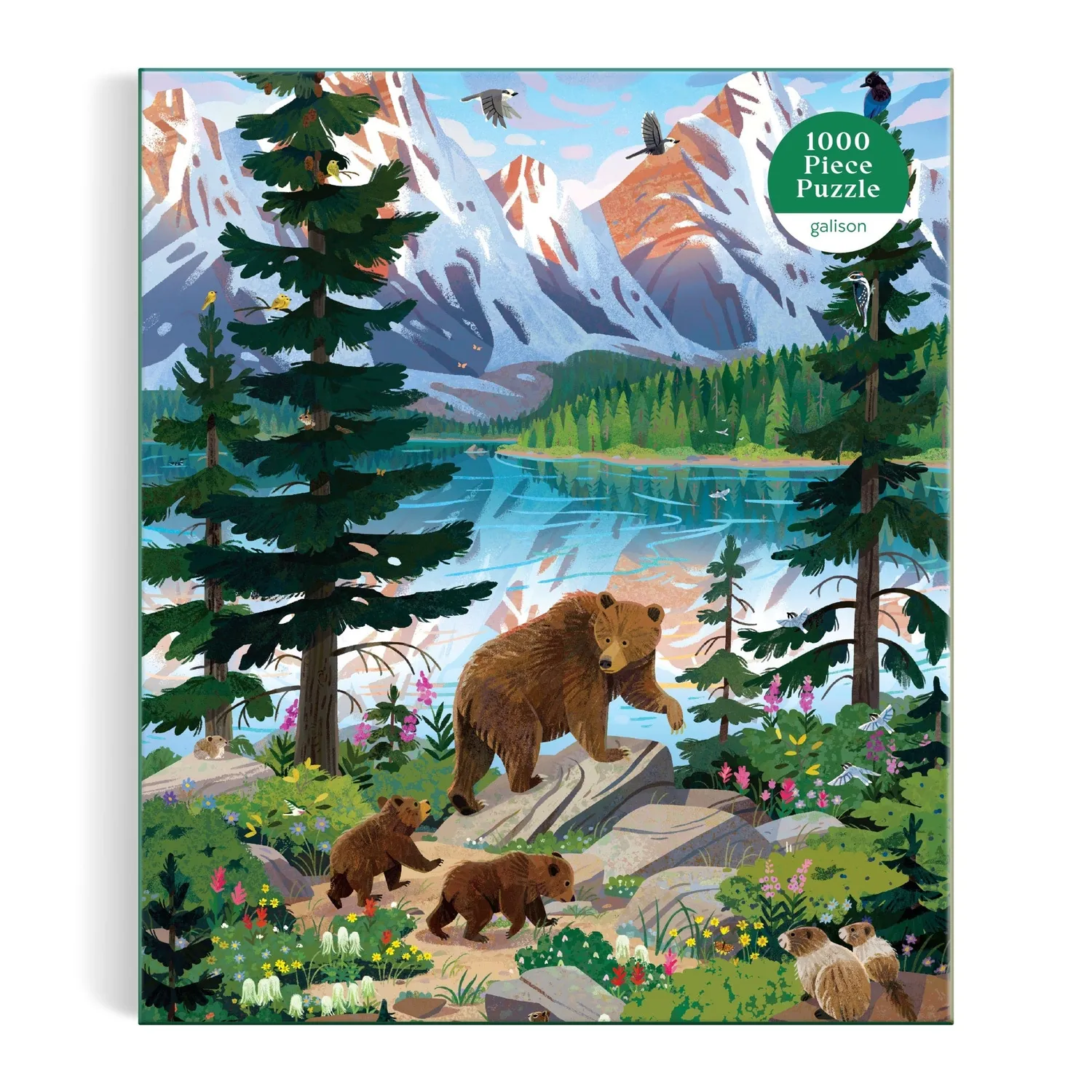 Good Puzzle Co. Valley of the Peaks puslespil 1000 brikker bjergsø