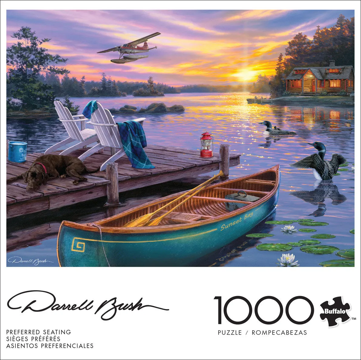 Buffalo Games Darrell Bush Preferred Seating puslespil 1000 brikker solnedgang