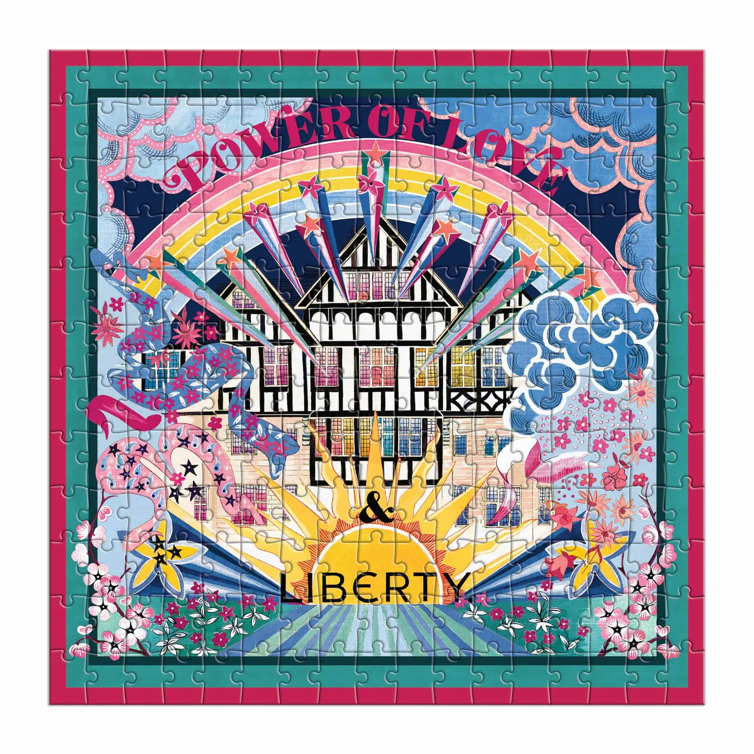 Galison Liberty Power of Love puslespil 4 x 200 brikker blomster