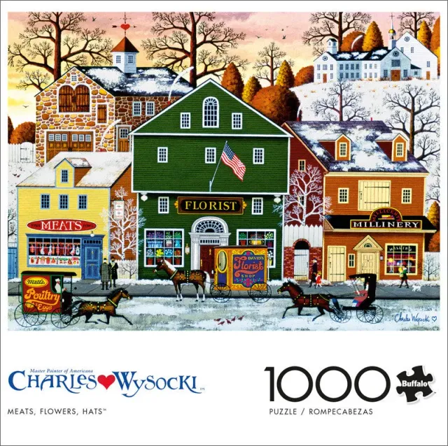 Buffalo Wysocki Meats Flowers Hats puslespil 1000 vinter