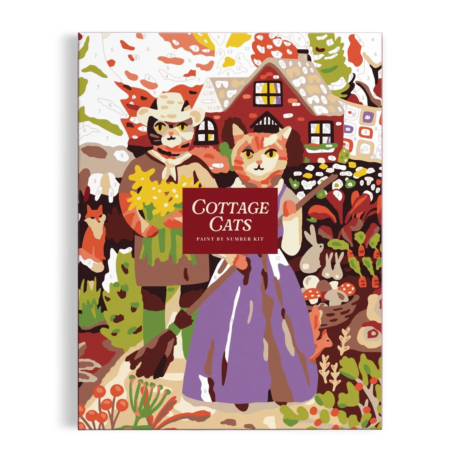 Good Puzzle Co. Cottage Cats mal efter tal sæt 23x30 cm