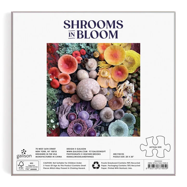 Good Puzzle Co. Shrooms in Bloom puslespil 500 brikker svampe